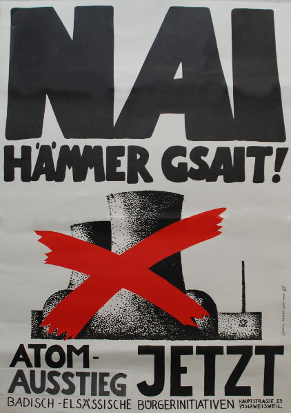 Das Plakat zum Widerstand gegen das Atomkraftwerk in Wyhl gibt es seit 1982